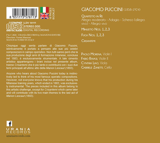 プッチーニ:弦楽四重奏曲全集