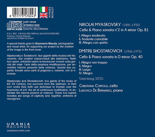 MYASKOVSKY & SHOSTAKOVICH: CELLO & PIANO SONATAS