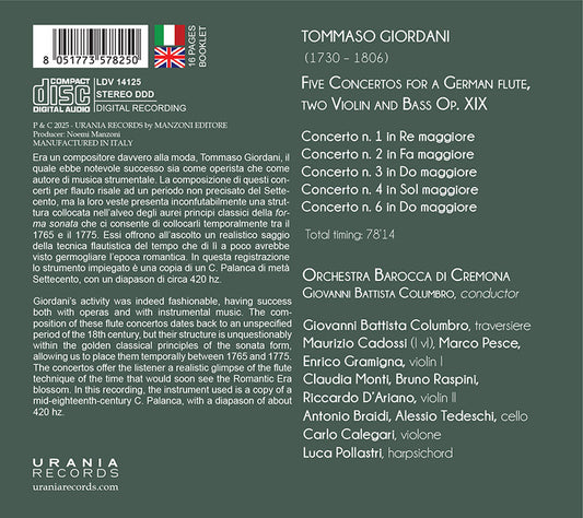 GIORDANI: 5 CONCERTOS Op. XIX
