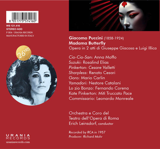 PUCCINI: MADAMA BUTTERFLY (LEINSDORF)
