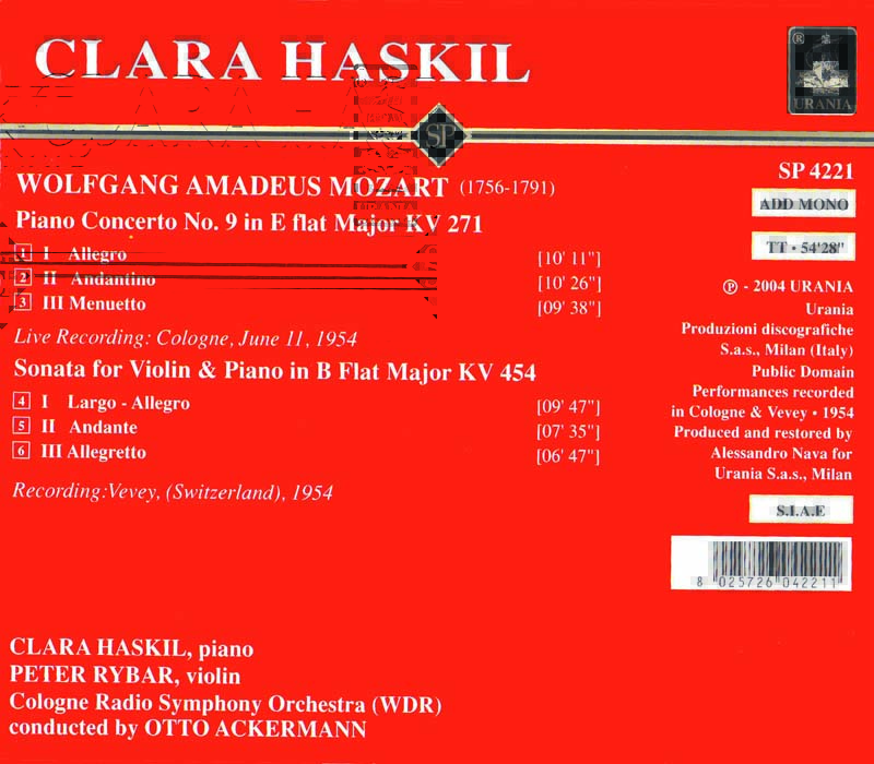 HASKIL PLAYS MOZART