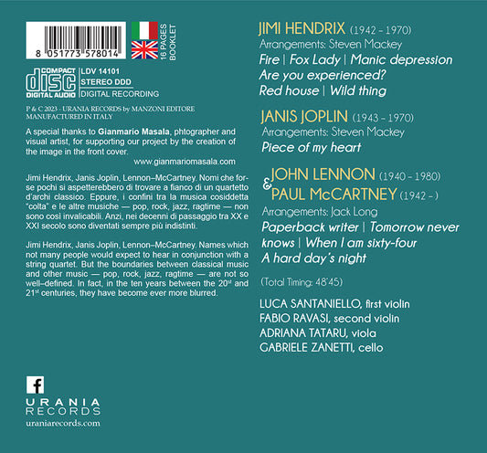 HENDRIX | JOPLIN | BEATLES – STRING QUARTET TRANSCRIPTIONS